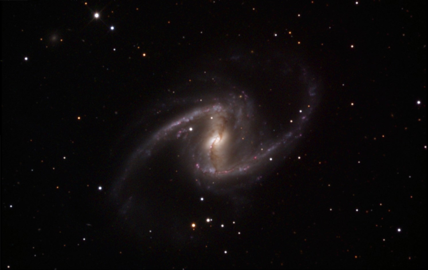 NGC 1365 barred spiral galaxy.