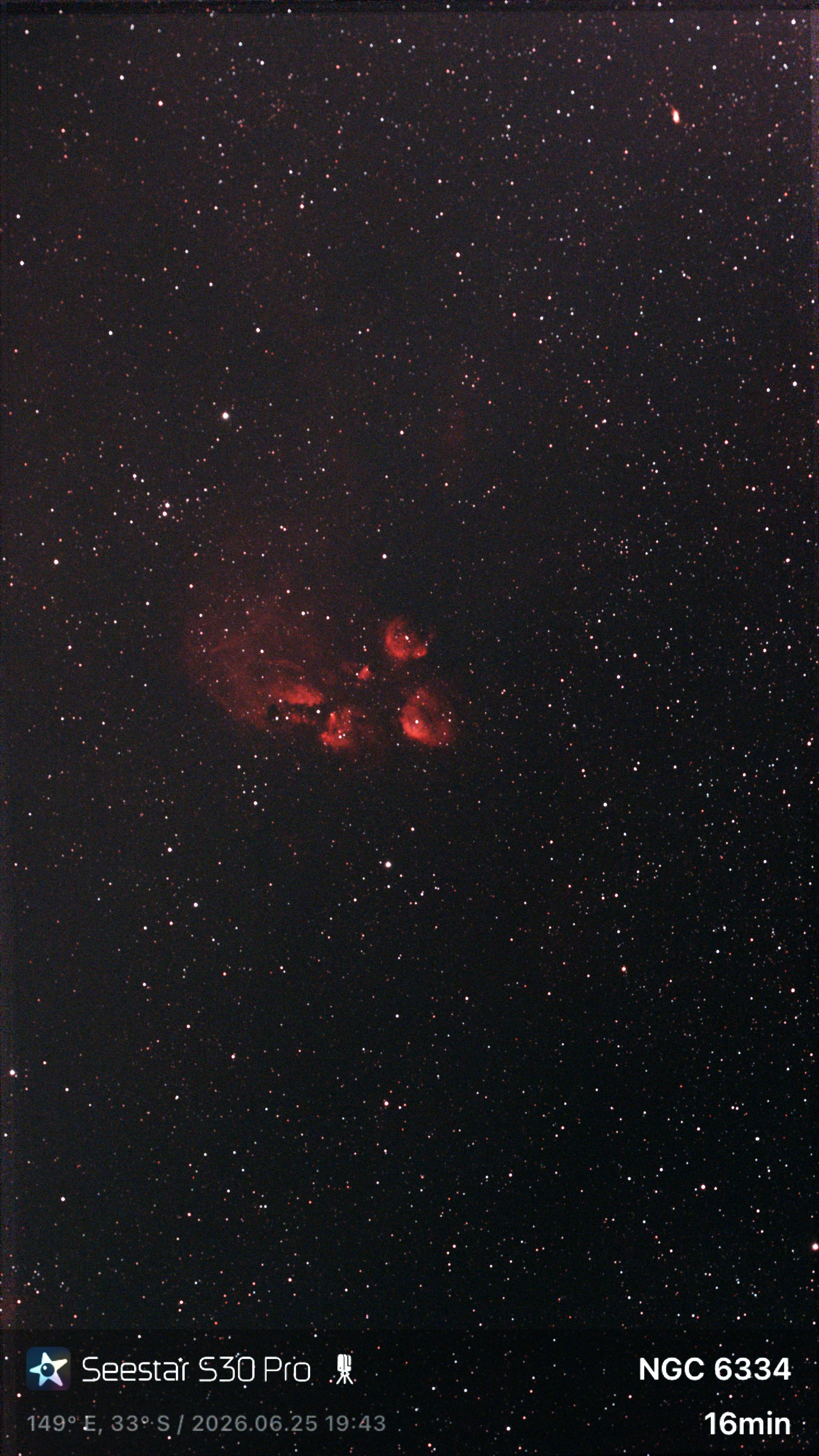 NGC6334 Cats Paw Nebula